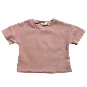 Roolee Girls Top Cotton Pink Top, Size 5-6T